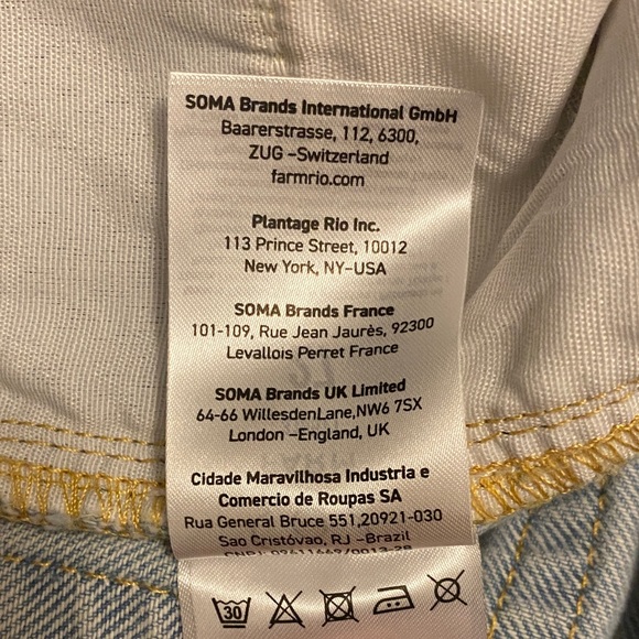 FARM Rio Light Blue Rose Embroidery Denim Flare Jeans. F34 3155721. Size 27 - Picture 16 of 16